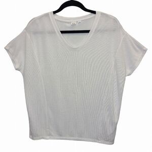 GAP Womens Scoop Neck Dolman Short Sleeve White Blouse Top S